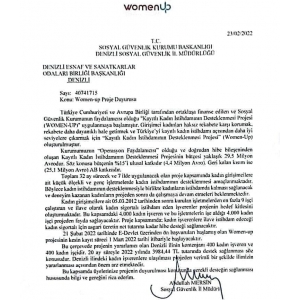 “Kayıtlı Kadın İstihdamının Desteklenmesi Projesi (WOMEN-UP)