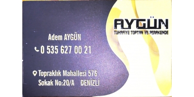 TOPTAN TUHAFİYE DE BY AYGÜN TEKSTİL ADEM AYGÜN