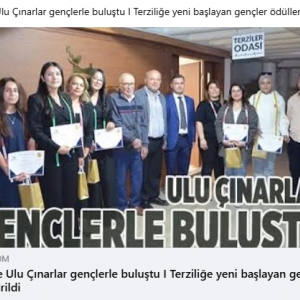 Denizli'de Ulu Çınarlar gençlerle buluştu I Terziliğe yeni başlayan gençler ödüllendirildi