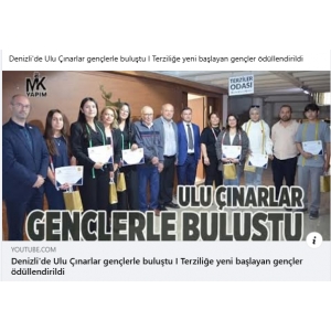 Denizli'de Ulu Çınarlar gençlerle buluştu I Terziliğe yeni başlayan gençler ödüllendirildi